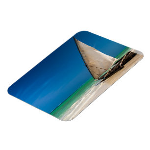 Magnet Flexible Bateau de pêche traditionnel sur la plage