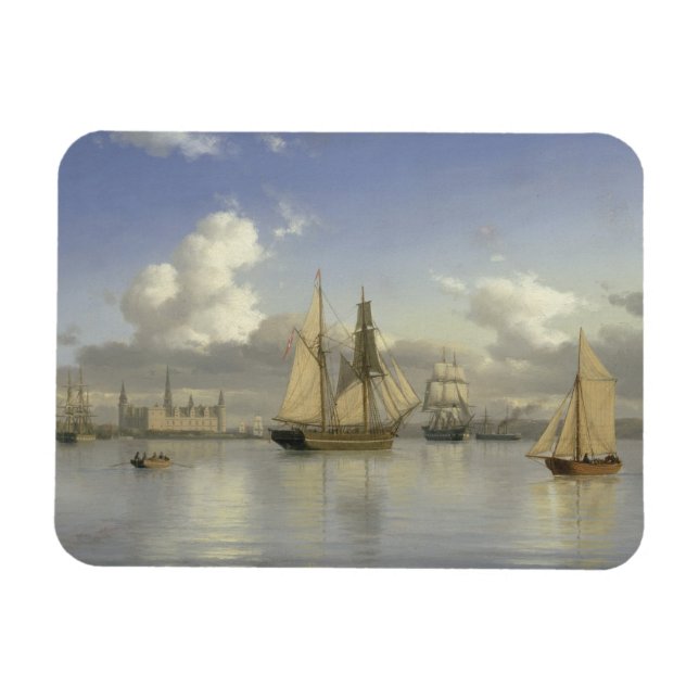 Magnet Flexible Bateaux à voile au large du château de Kronborg, S (Horizontal)