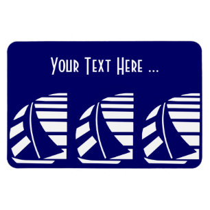Magnet Flexible Bateaux à voile blancs sur Blue Deco Custom Flexi