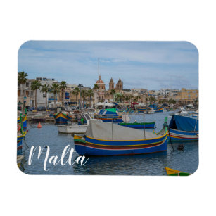 Magnet Flexible Bateaux de pêche traditionnels colorés à Malte