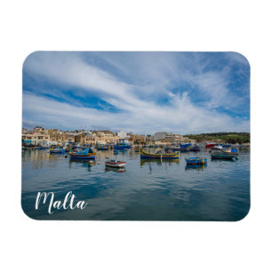 Magnet Flexible Bateaux de pêche traditionnels colorés dans le por