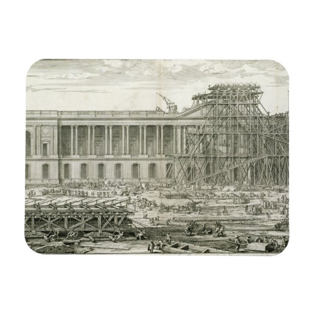 Magnet Flexible Bâtiment de l'entrée principale du Louvre, Paris (Horizontal)