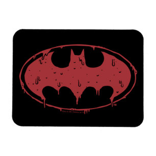 Magnet Flexible Batman   Oozing Red Bat Logo