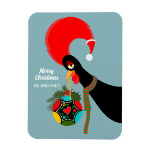 Magnet Flexible Bauble de Noël du coq portugais