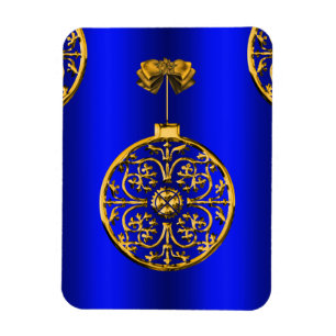 Magnet Flexible Baubles de Noël en bleu