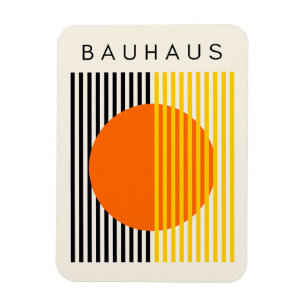 Magnet Flexible Bauhaus Art moderne Orange Circle Grandes
