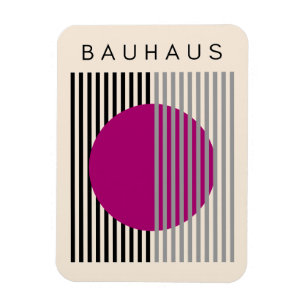 Magnet Flexible Bauhaus Art Moderne Violet Cercle Stripes