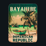 Magnet Flexible Bayahibe République Dominicaine - Retro Vintage 60<br><div class="desc">Bayahibe République Dominicaine - Retro Vintage 60s Poster. Bayahibe beach Design. Bayahibe est une ville balnéaire de la côte caraïbe de la République Dominicaine. Design coucher de soleil avec votre plage et la mer préférée DR,  adapté pour les amateurs de plage dominicain surtout qui aiment Bayahibe Beach.</div>