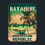 Magnet Flexible Bayahibe République Dominicaine - Retro Vintage 60<br><div class="desc">Bayahibe République Dominicaine - Retro Vintage 60s Poster. Bayahibe beach Design. Bayahibe est une ville balnéaire de la côte caraïbe de la République Dominicaine. Design coucher de soleil avec votre plage et la mer préférée DR,  adapté pour les amateurs de plage dominicain surtout qui aiment Bayahibe Beach.</div>