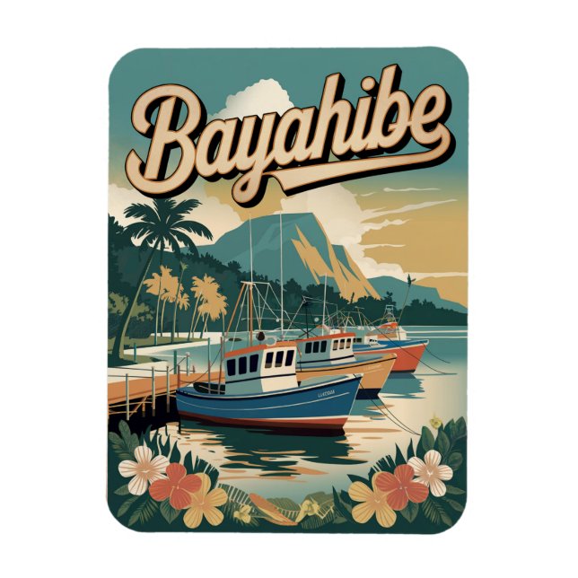 Magnet Flexible Bayahibe République Dominicaine vintage (Vertical)