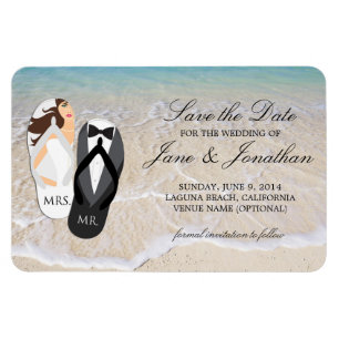 Magnet Flexible Beach Ocean Tropical Mariage Deluxe Enregistrer la