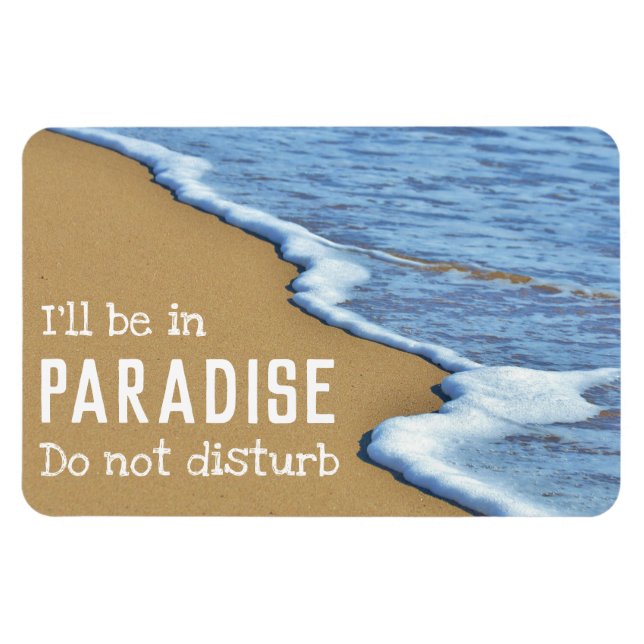 Magnet Flexible Beach Paradise, Ne Pas Disturber (Horizontal)