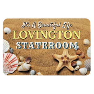 Magnet Flexible Beach Sand Seashells Photo Cruz Room Monogramme
