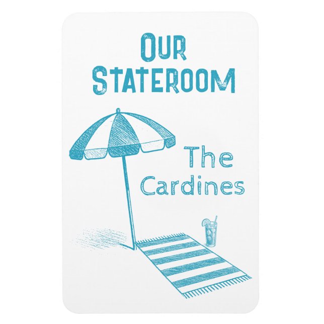 Magnet Flexible Beach Towel Cruise Ship Marqueur de la porte d'éta (Vertical)