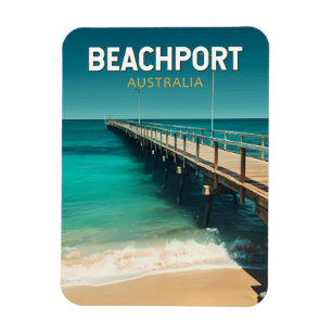 Magnet Flexible Beachport Australie Travel Art Vintage
