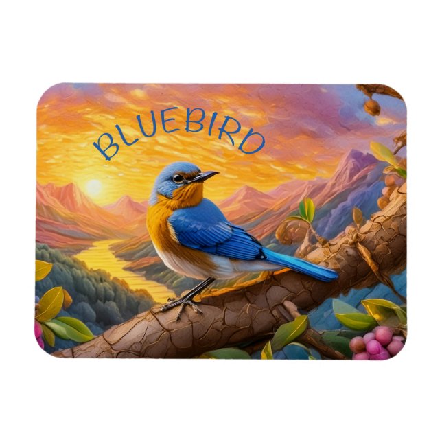 Magnet Flexible Beau Bluebird (Horizontal)