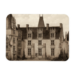 Magnet Flexible Beau Château français à Sepia Tones