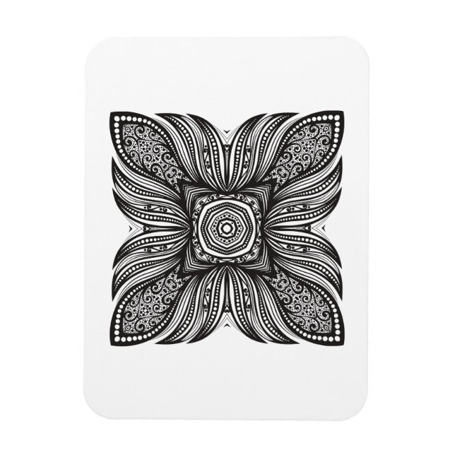 Magnet Flexible Beau Décor Carré Doodle (Vertical)