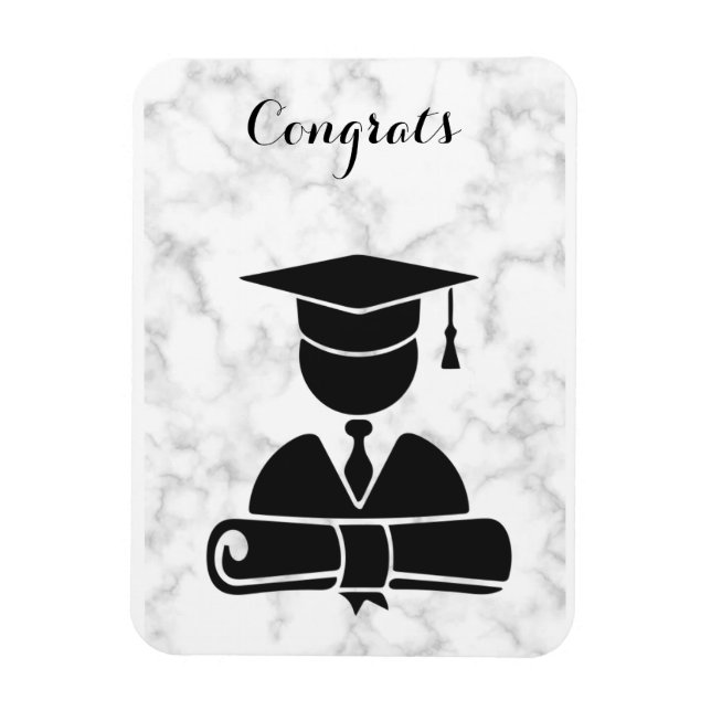 Magnet Flexible Beau Joyeux Joyeux Graduation jour (Vertical)
