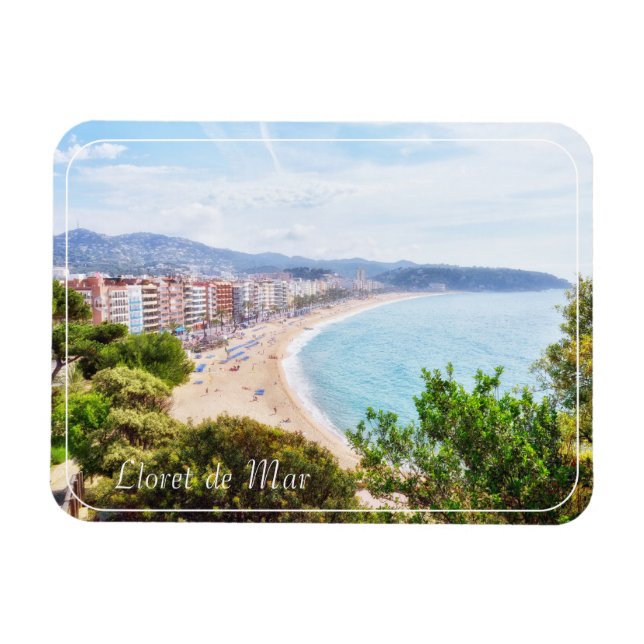 Magnet Flexible Beau panorama de Lloret de Mar voyage (Horizontal)