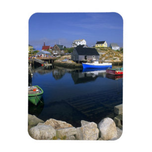 Magnet Flexible Beau village de Peggy's Cove avec port