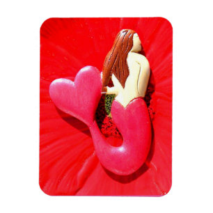 Magnet Flexible beauté de sirène coeur-coupée la queue par roug