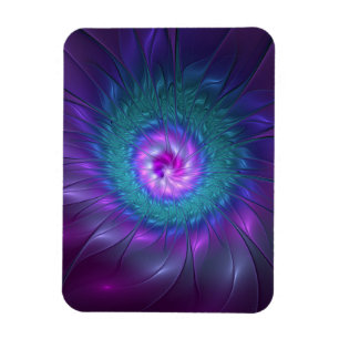 Magnet Flexible Beauté florale abstraite Art fractal coloré Fleur