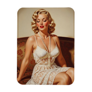 Magnet Flexible Beautiful blonde pin-up 50's art