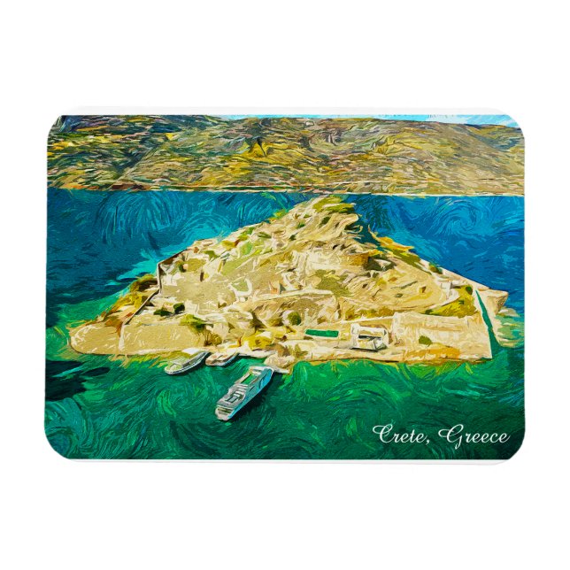 Magnet Flexible Beautiful Crete Greece Scenery Oil Paint (Horizontal)