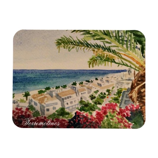 Magnet Flexible Beautiful view sea Torremolinos Spain (Horizontal)