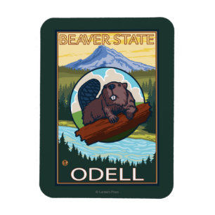 Magnet Flexible Beaver & Mt. Hood - Odell, Oregon
