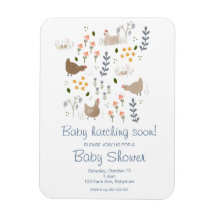 Bébé éclosion Bientôt Baby shower de poulet Invita