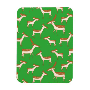 Magnet Flexible Bébé mignon cerf et famille sur vert clair