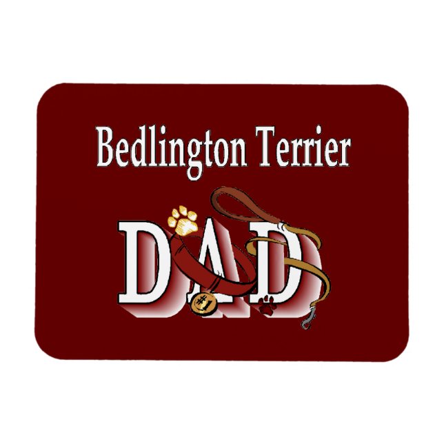 Magnet Flexible Bedlington Terrier Dad (Horizontal)