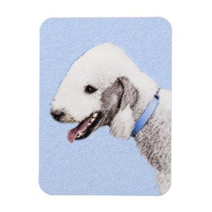 Magnet Flexible Bedlington Terrier Peinture - Art Chien original