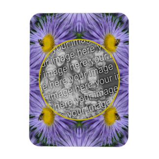 Magnet Flexible Bee On Purple Flowers Nature Frame Ajouter Votre P