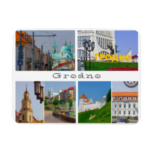 Magnet Flexible Belarus Grodno Cityscape City Street Architecture