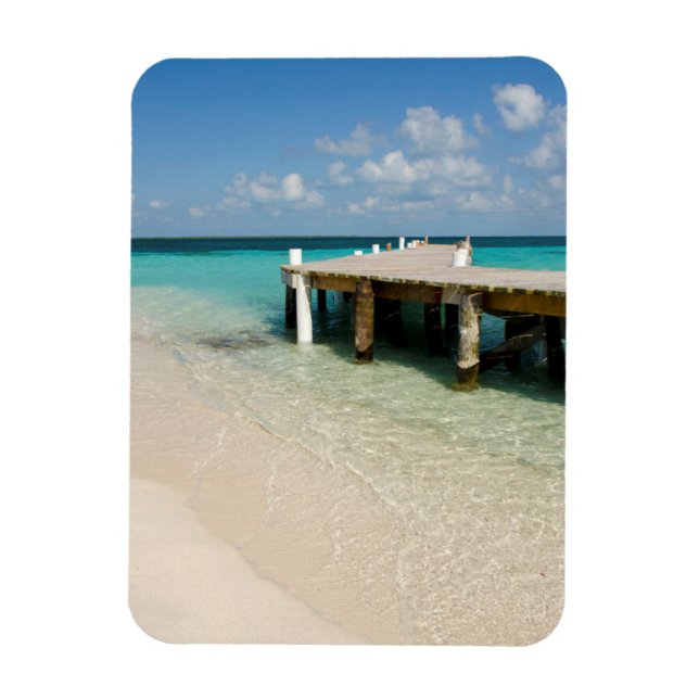 Magnet Flexible Belize, mer des Caraïbes, Goff Caye. Une petite îl (Vertical)