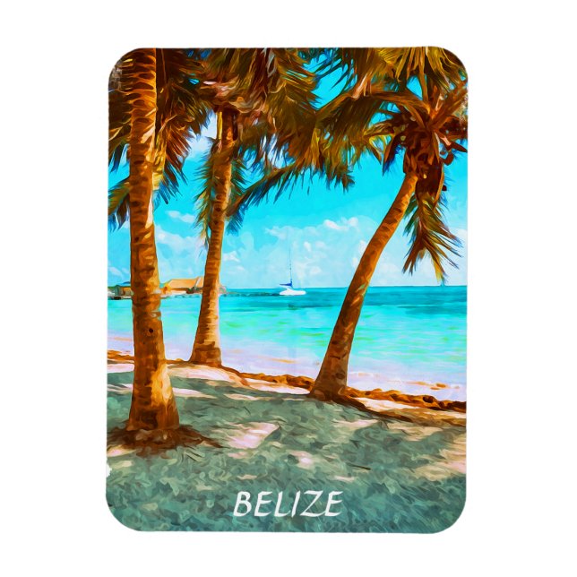 Magnet Flexible Belize Tropical Beach (Vertical)