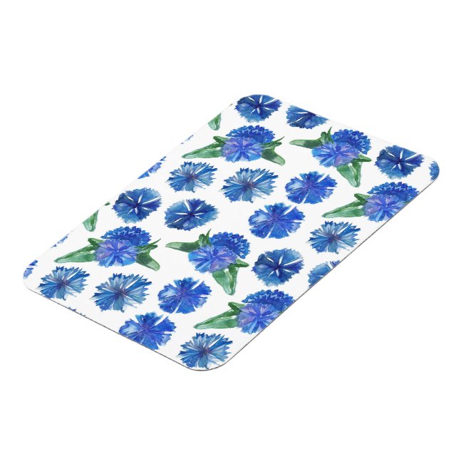 Magnet Flexible Belle aquarelle bleu cornfleurs (Côté Gauche)