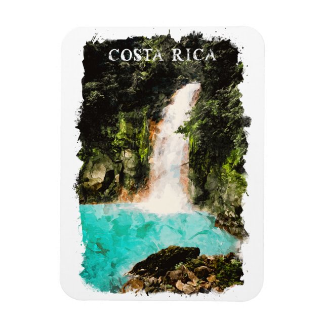 Magnet Flexible Belle Aquarelle Costa Rica Nature (Vertical)