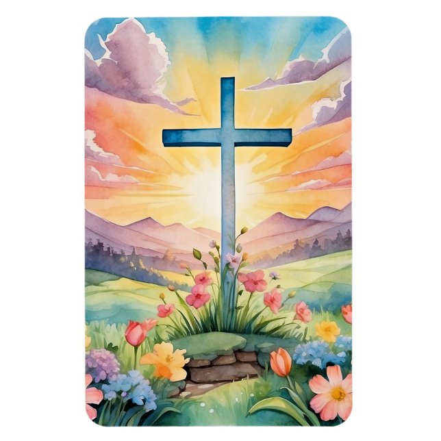 Magnet Flexible Belle aquarelle de Pâques (Vertical)