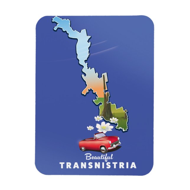 Magnet Flexible Belle carte de Transnistrie  (Vertical)