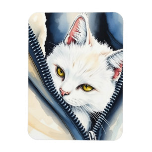 Magnet Flexible Belle collection de chats d'aquarelle moderne mign