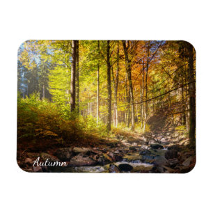 Magnet Flexible Belle Forêt d'automne avec rivière