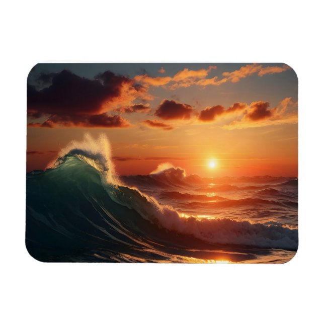 Magnet Flexible Belle mer au coucher du soleil (Horizontal)