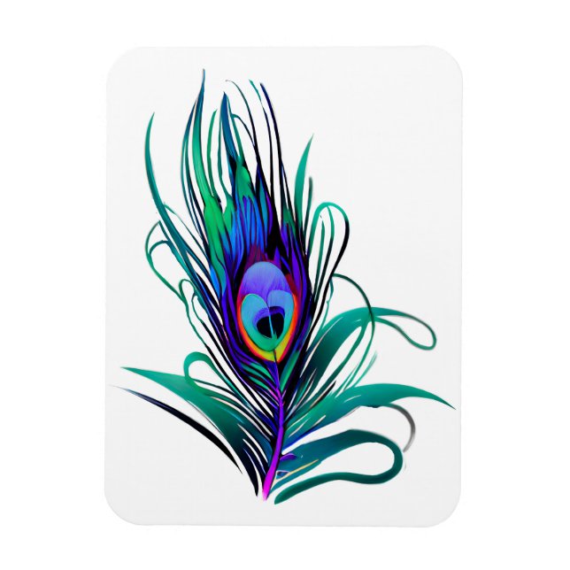 Magnet Flexible Belle plume de paon (Vertical)