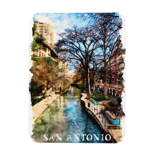 Magnet Flexible Belle San Antonio Texas Vintage City (Vertical)