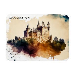 Magnet Flexible Belle Segovia Espagne Château Peinture