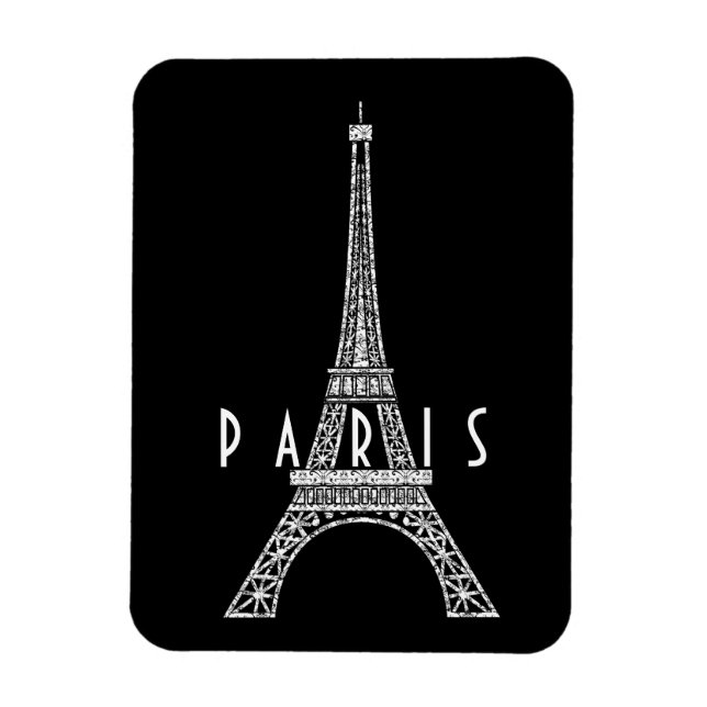 Magnet Flexible Belle tour blanche France Paris Eiffel (Vertical)